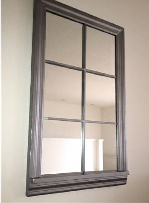 Pewter Mirror Window