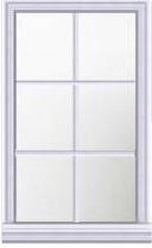 6 Lite Elegante White Mirror Window