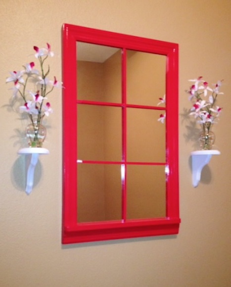 Red Mirror Window