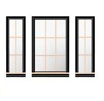 Grand Piano 3 Piece Mirror Window Set