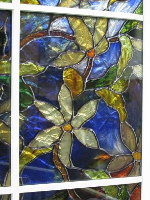 Stained Glass Mirror Window Close-up