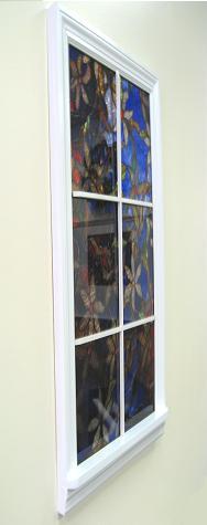 Stained Glass Mirror Window Side View